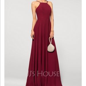JJ’s House Floor-Length Chiffon Bridesmaid Dress